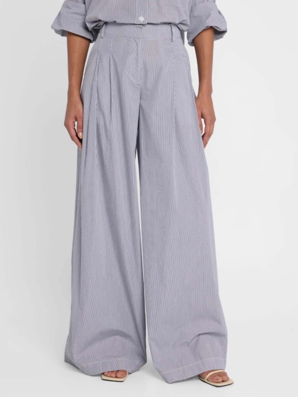 NWT TWP Pants Diddi Wide Leg Trouser in Striped Blue White